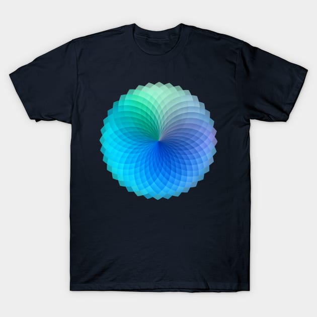 Blue Spectrum Rosettes T-Shirt by RoxanneG